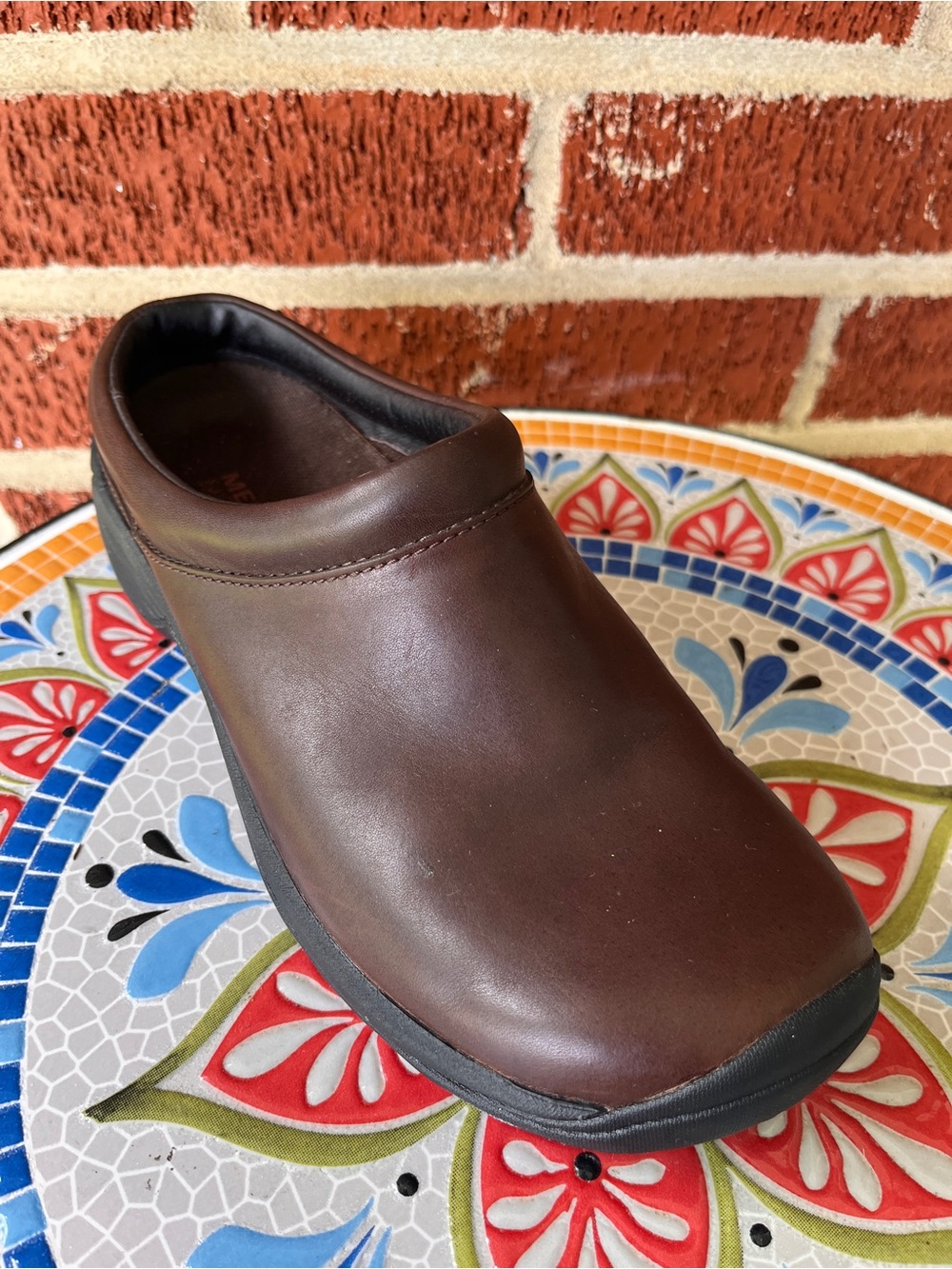 Merrell Encore Nova Womens 6 Dark Brown Leather QForm Comfort Clogs